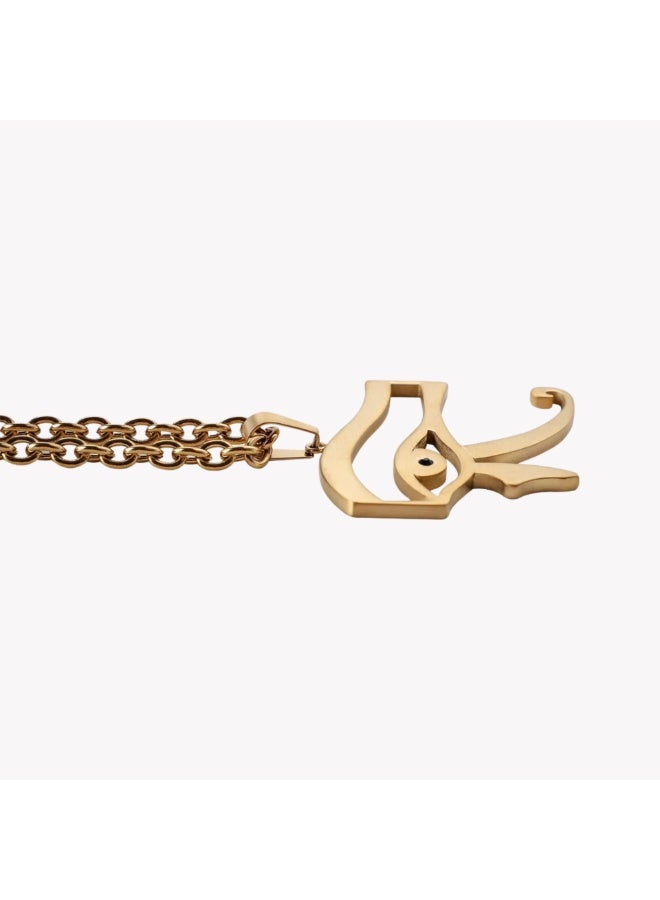 Zink Men's Gold Stainless Steel Necklace | Zjpd025g - Image 3